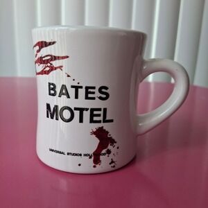 Universal Studios Bates Motel Blood Splatter Ceramic Coffee Mug Psycho Horror